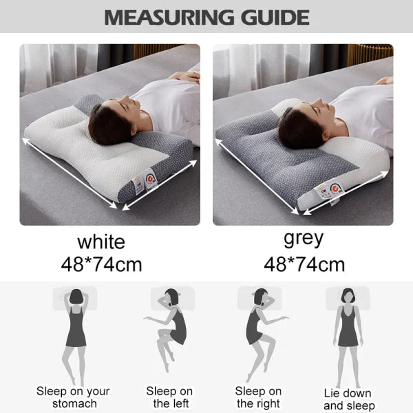 AlignRest | Neck Support Pillow with Ergonomic Contour &amp; Pressure Relief | Ideal Cervical Pillow for Pain-Free Sleep
