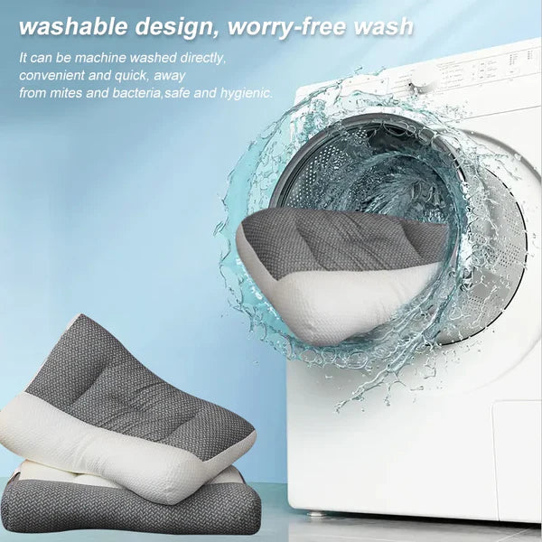 AlignRest | Neck Support Pillow with Ergonomic Contour &amp; Pressure Relief | Ideal Cervical Pillow for Pain-Free Sleep