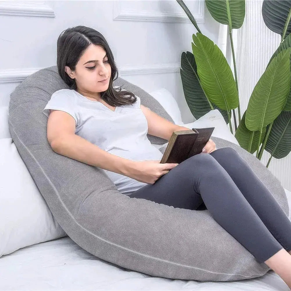 Vepine C-Shaped Support Pillow | Soft Contoured Design for Full-Body Relaxation