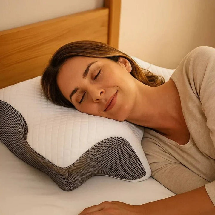 ComfortEase | Ergonomic Neck Support Pillow with Adaptive Foam for All Sleep Styles