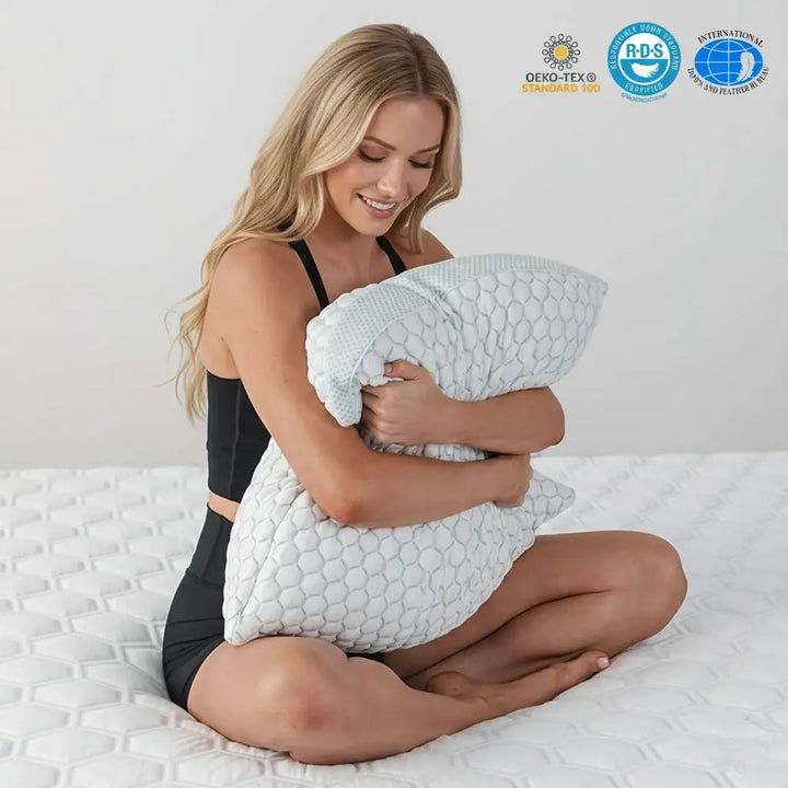 Cooling Shredded Memory Foam Pillow with Adjustable Fill | Best Pillow for Side Sleepers and Neck Pain