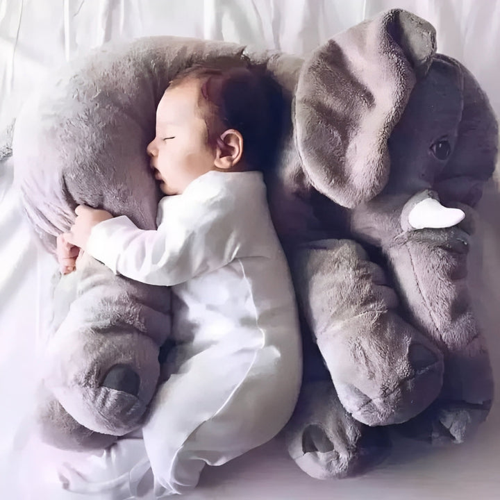 Cozy Elephant | Infant Cuddle Pillow with Supportive Backrest | Plush Comfort for Sleep and Play