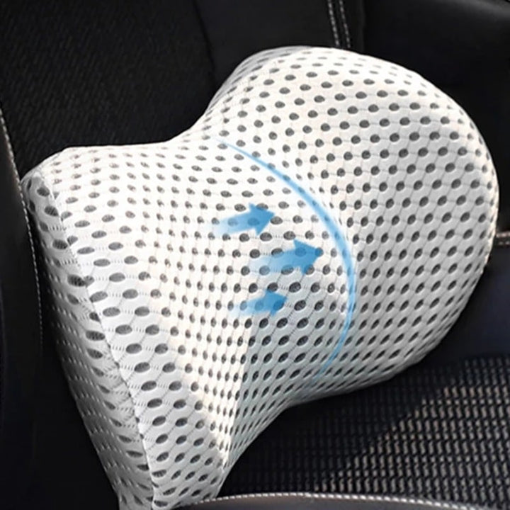 Lumbar Support Pillow | Orthopedic Memory Foam Cushion with Adjustable Strap | Back Support for Office Chair Comfort