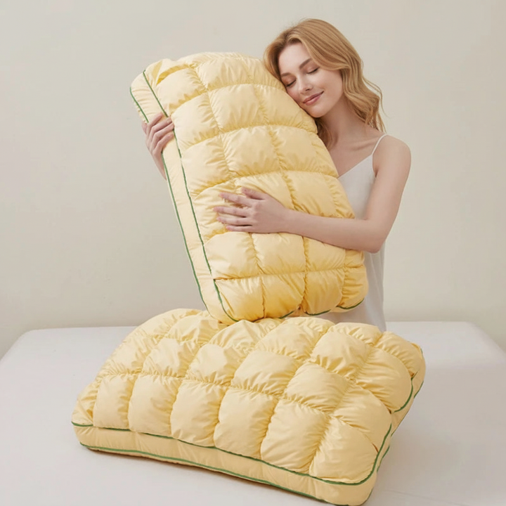 Puff Pillow | Best Pillow for Neck Pain with Fluffy Soft Design | Ergonomic Support for Ultimate Comfort