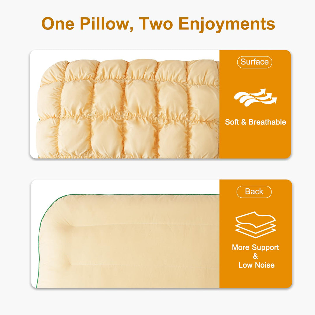 Puff Pillow | Best Pillow for Neck Pain with Fluffy Soft Design | Ergonomic Support for Ultimate Comfort