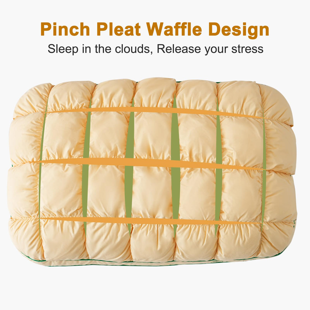 Puff Pillow | Best Pillow for Neck Pain with Fluffy Soft Design | Ergonomic Support for Ultimate Comfort