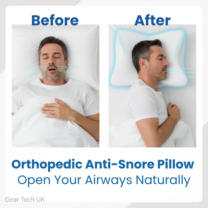 Sisica | Ergonomic Pillow for Neck Comfort &amp; Snore Reduction | White