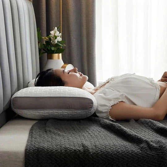 Hybrid Pillow For Back &amp; Side Sleepers - Neck &amp; Shoulder Support Pillow