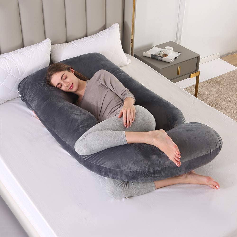 U-Shaped Pregnancy Pillow – Full Body Support for Back, Belly, and Shoulders